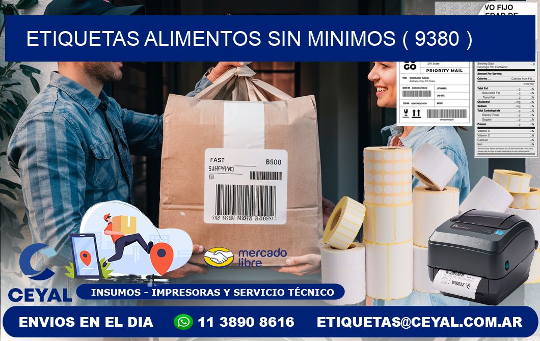 etiquetas alimentos sin minimos ( 9380 )