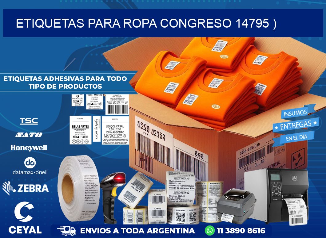 etiquetas para ropa congreso 14795 )