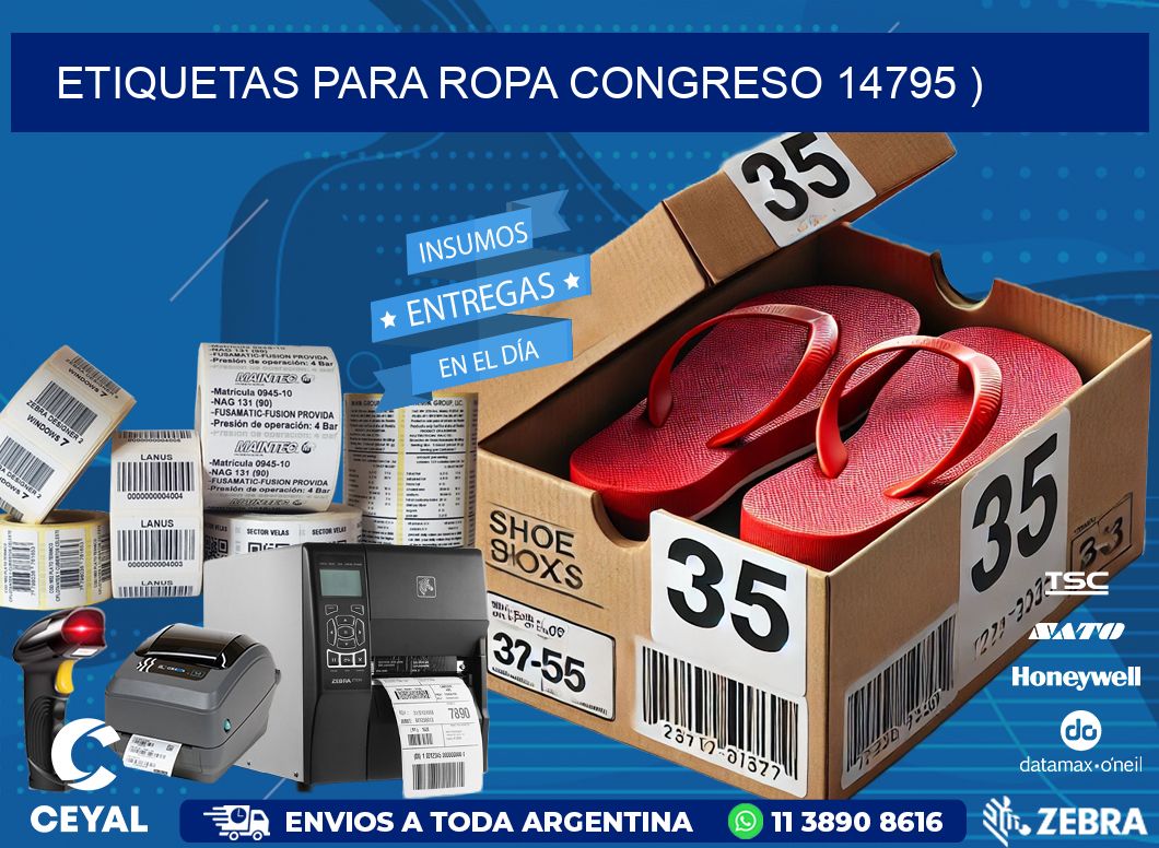 etiquetas para ropa congreso 14795 )