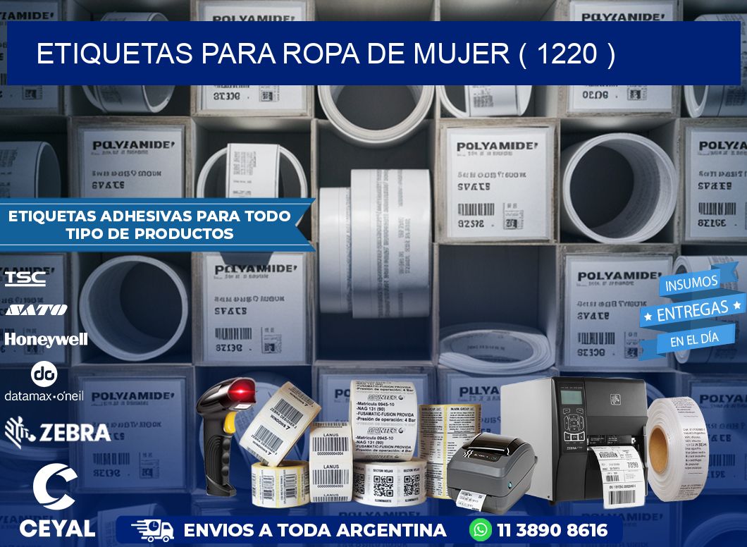 etiquetas para ropa de mujer ( 1220 )