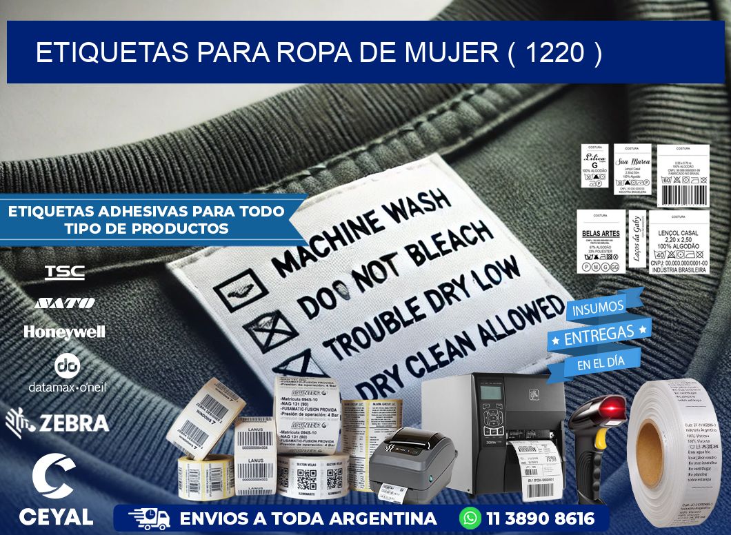 etiquetas para ropa de mujer ( 1220 )