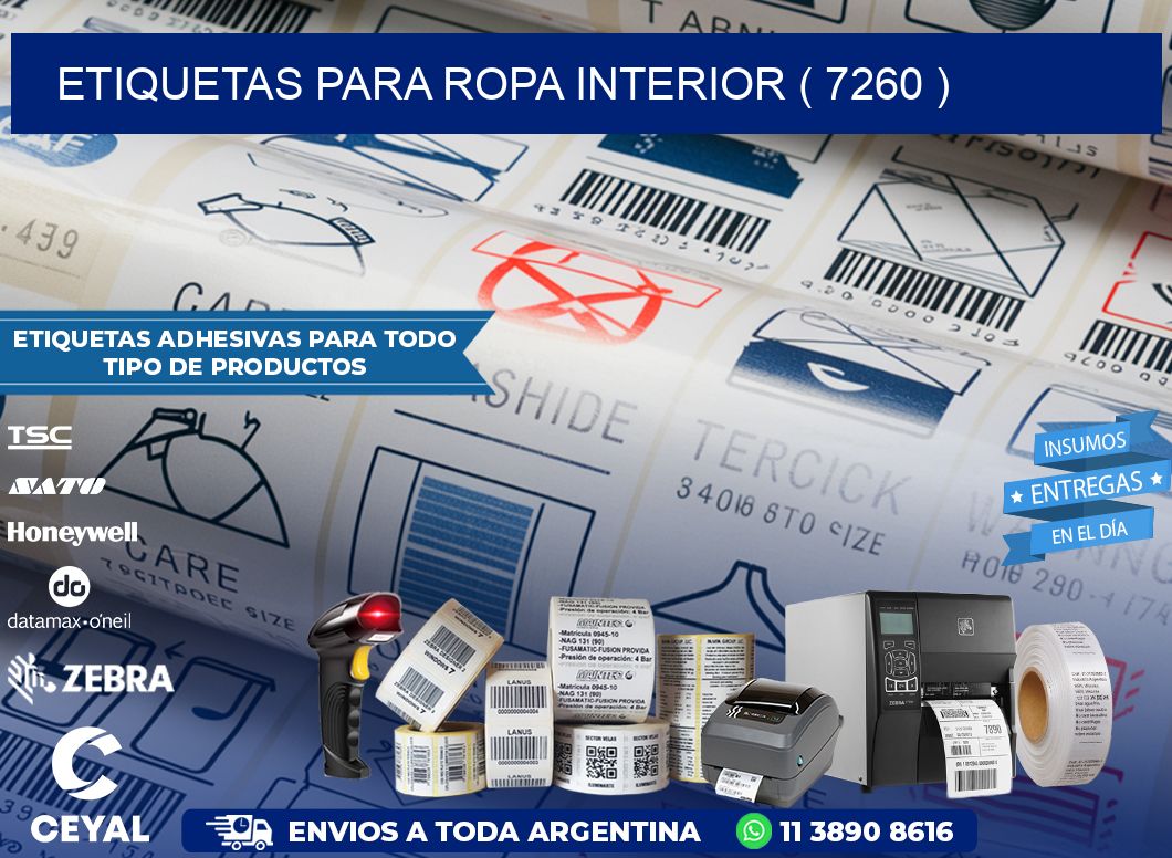 etiquetas para ropa interior ( 7260 )