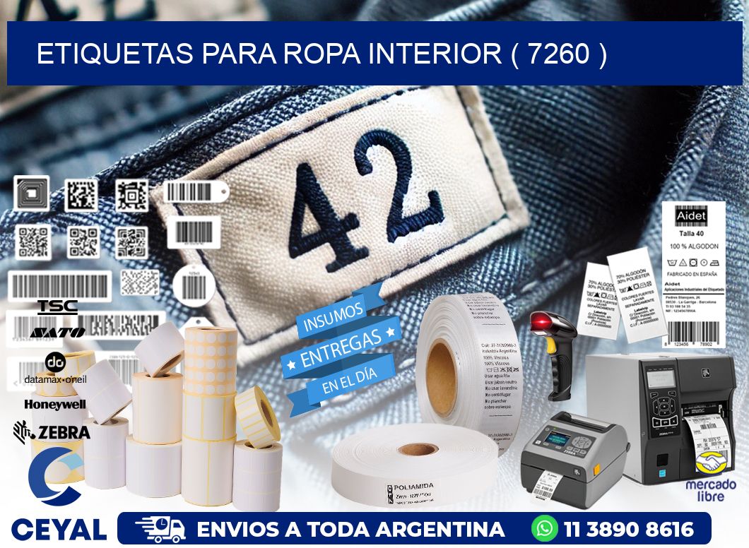 etiquetas para ropa interior ( 7260 )