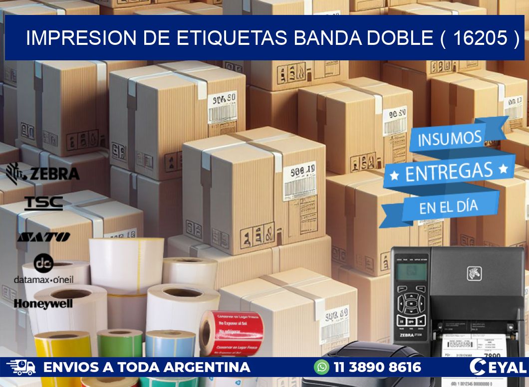 impresion de etiquetas banda doble ( 16205 )