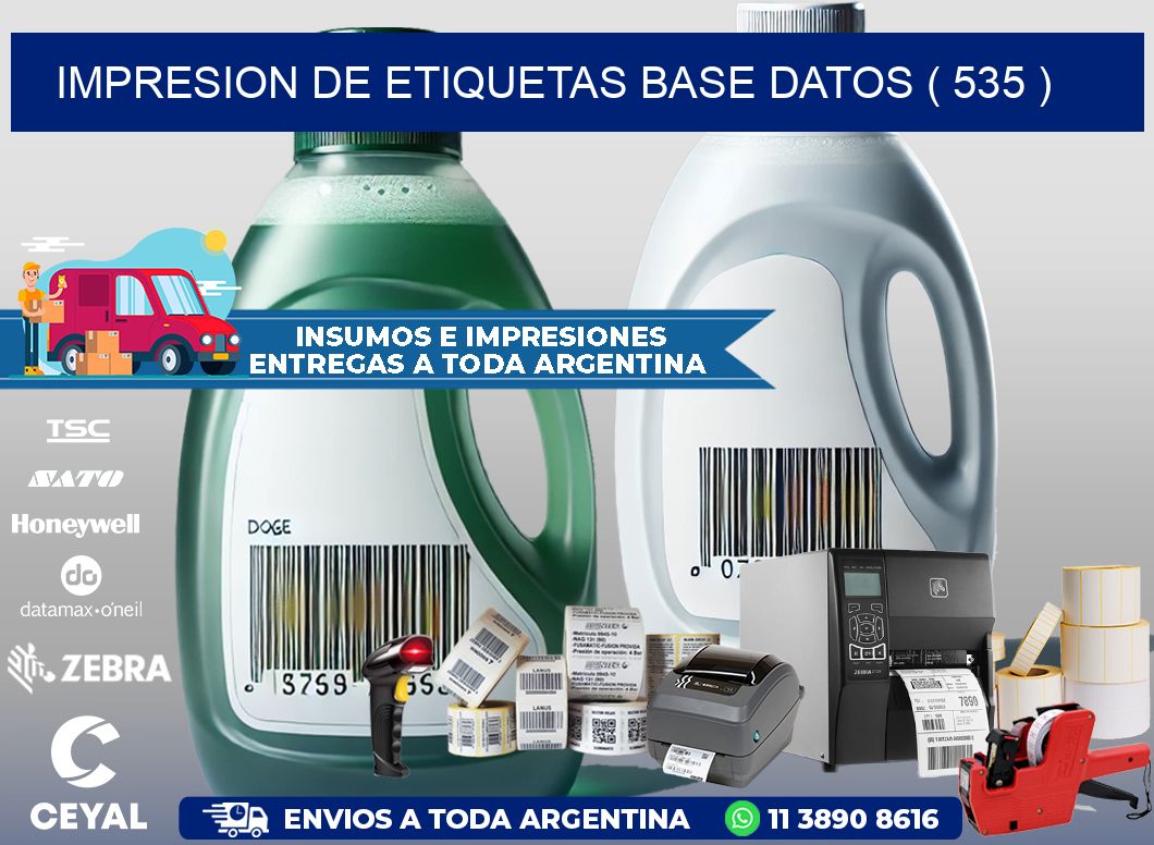 impresion de etiquetas base datos ( 535 )