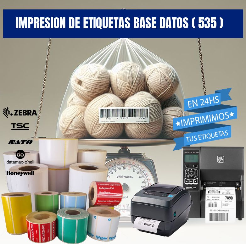 impresion de etiquetas base datos ( 535 )