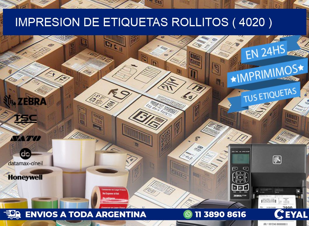 impresion de etiquetas rollitos ( 4020 )