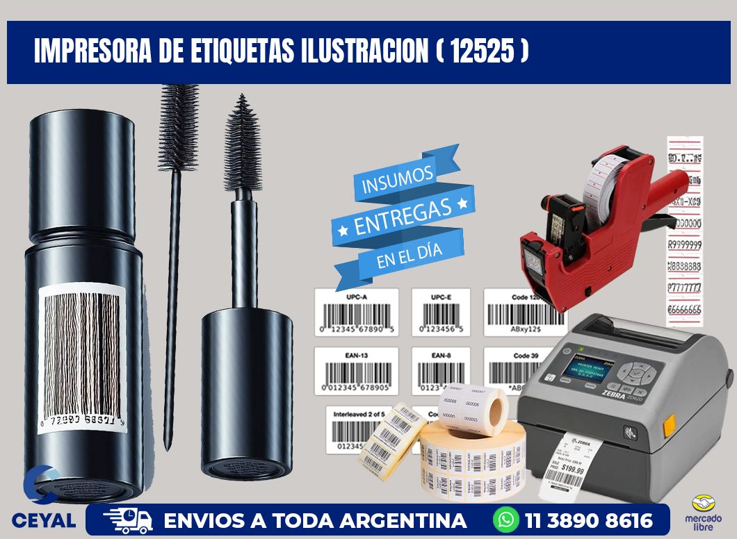 impresora de etiquetas ilustracion ( 12525 )