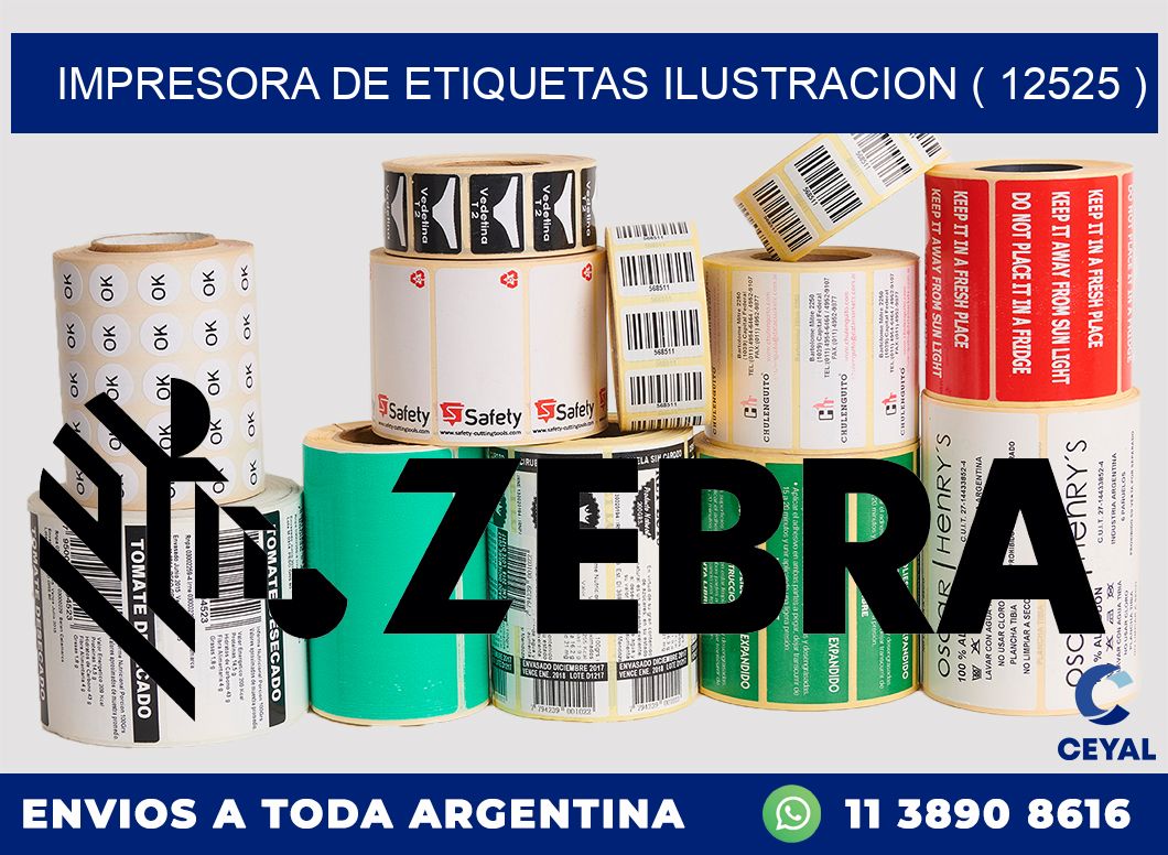 impresora de etiquetas ilustracion ( 12525 )