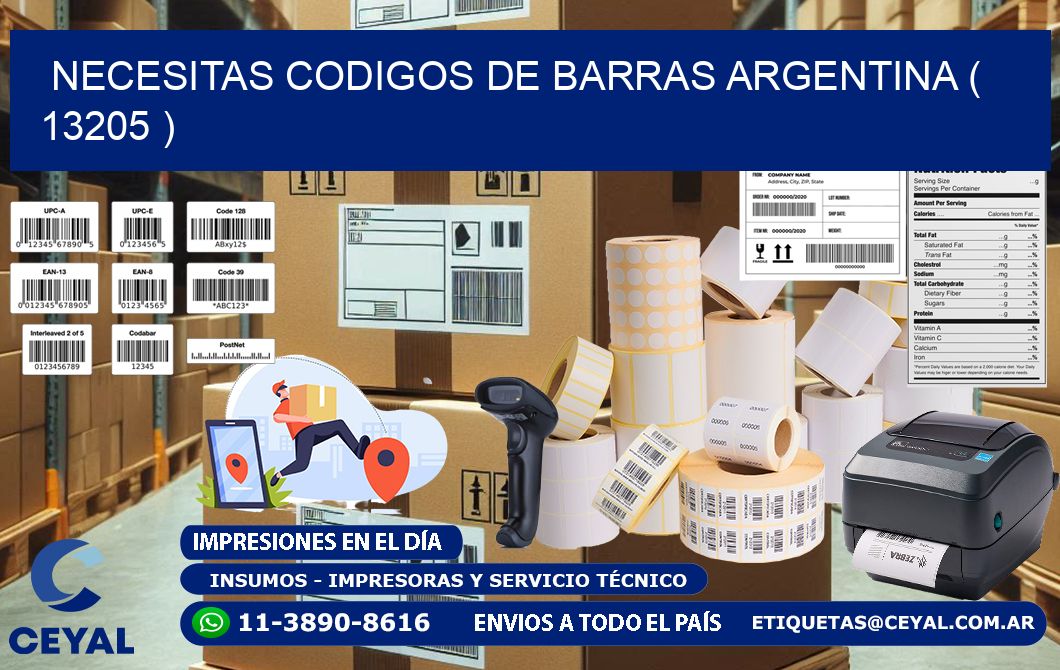 necesitas codigos de barras argentina ( 13205 )