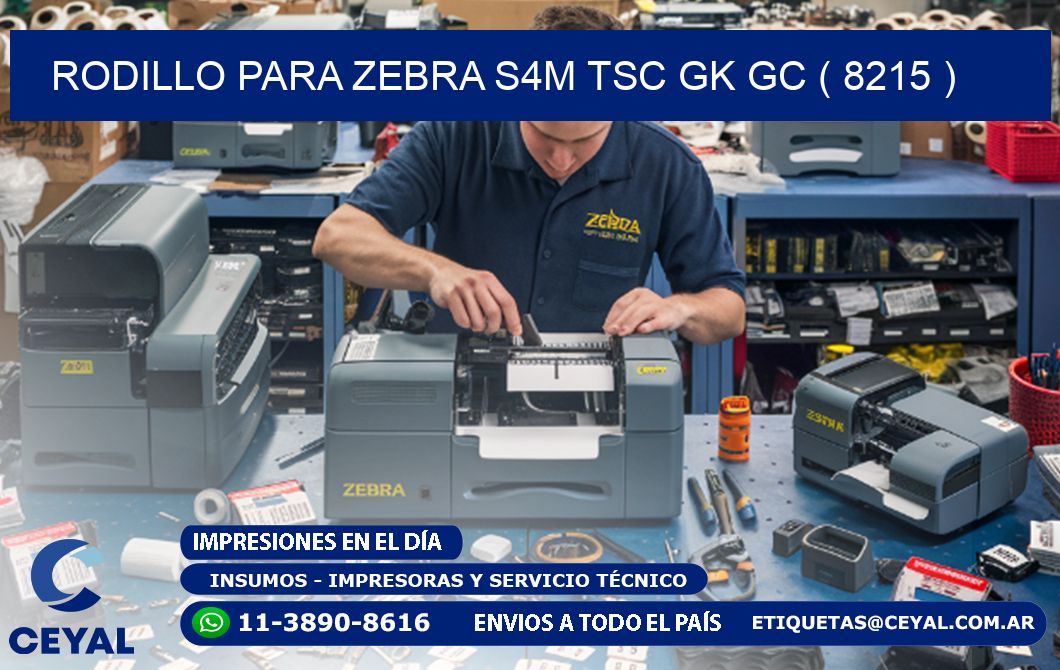 rodillo para zebra S4M TSC GK GC ( 8215 )