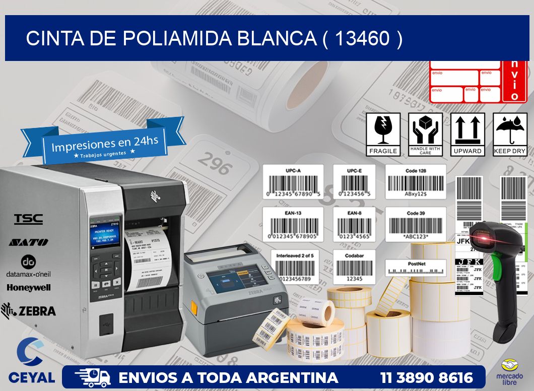 CINTA DE POLIAMIDA BLANCA ( 13460 )