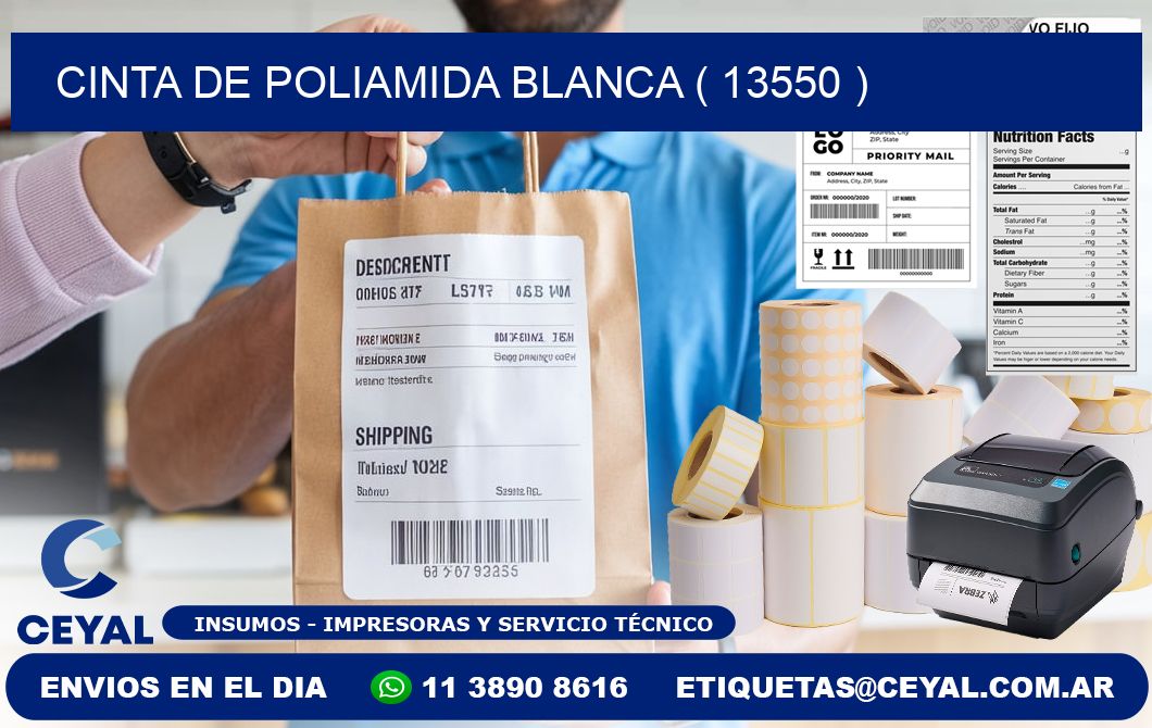 CINTA DE POLIAMIDA BLANCA ( 13550 )