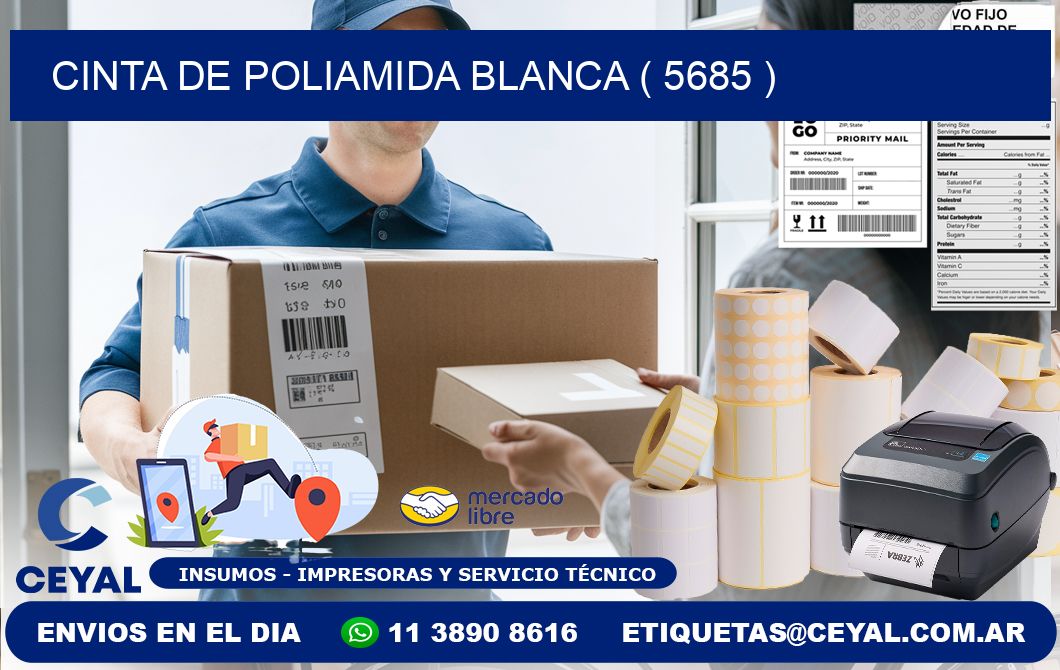 CINTA DE POLIAMIDA BLANCA ( 5685 )