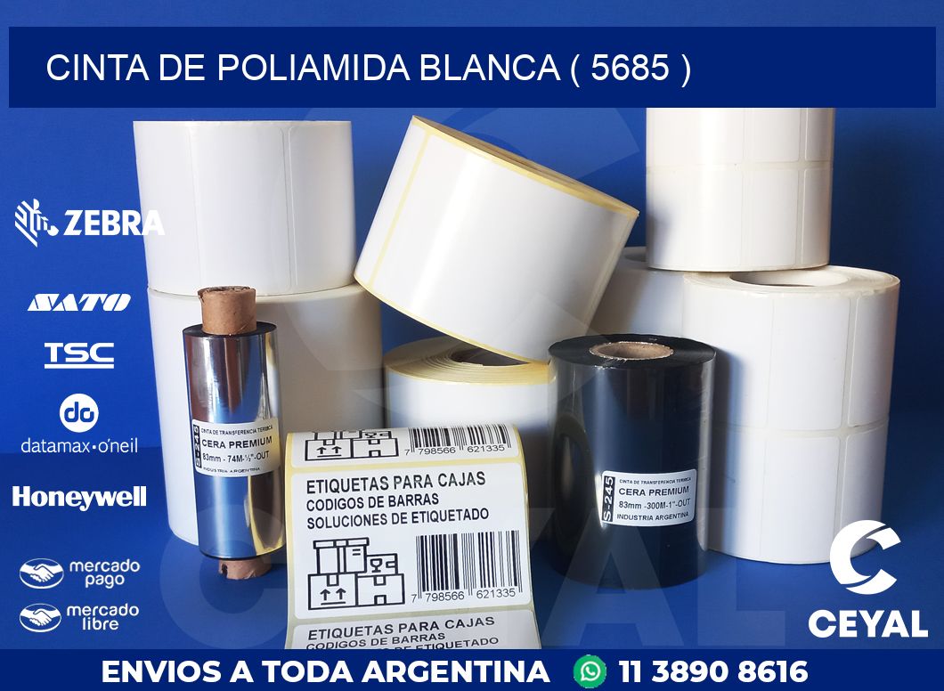 CINTA DE POLIAMIDA BLANCA ( 5685 )