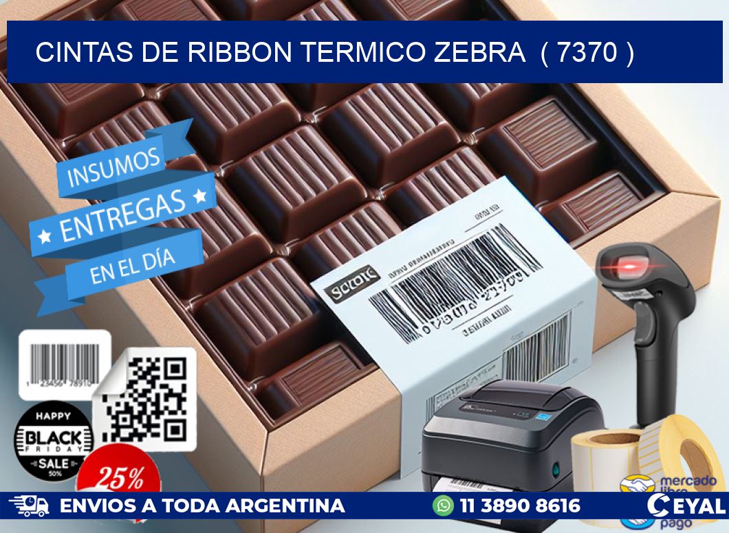 CINTAS DE RIBBON TERMICO ZEBRA  ( 7370 )