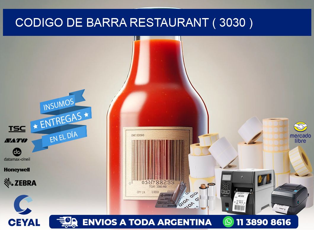 CODIGO DE BARRA RESTAURANT ( 3030 )