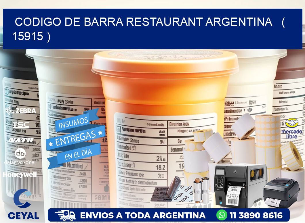 CODIGO DE BARRA RESTAURANT ARGENTINA   ( 15915 )