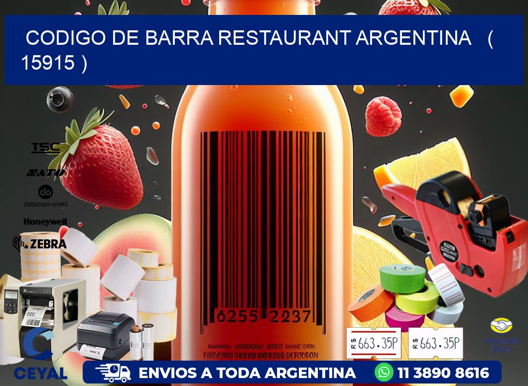 CODIGO DE BARRA RESTAURANT ARGENTINA   ( 15915 )