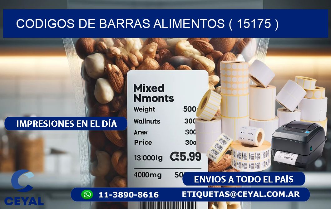 CODIGOS DE BARRAS ALIMENTOS ( 15175 )