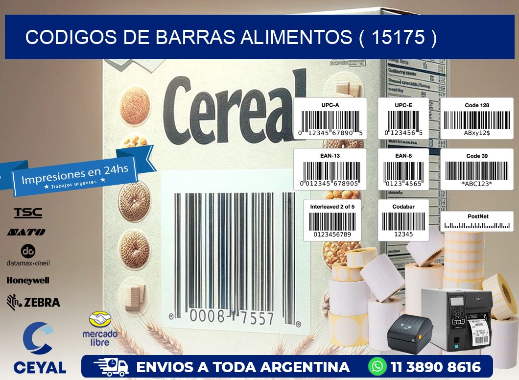 CODIGOS DE BARRAS ALIMENTOS ( 15175 )