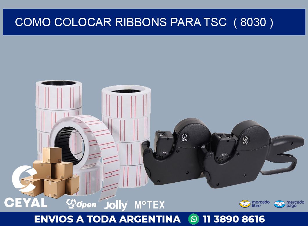 COMO COLOCAR RIBBONS PARA TSC  ( 8030 )