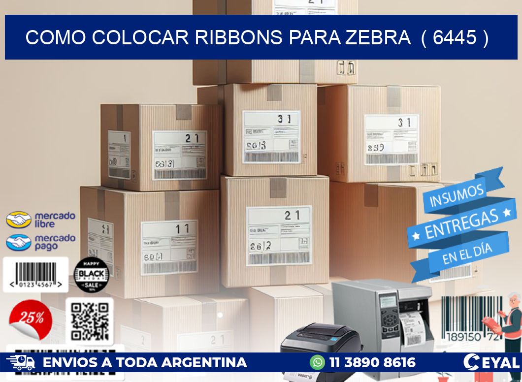 COMO COLOCAR RIBBONS PARA ZEBRA  ( 6445 )