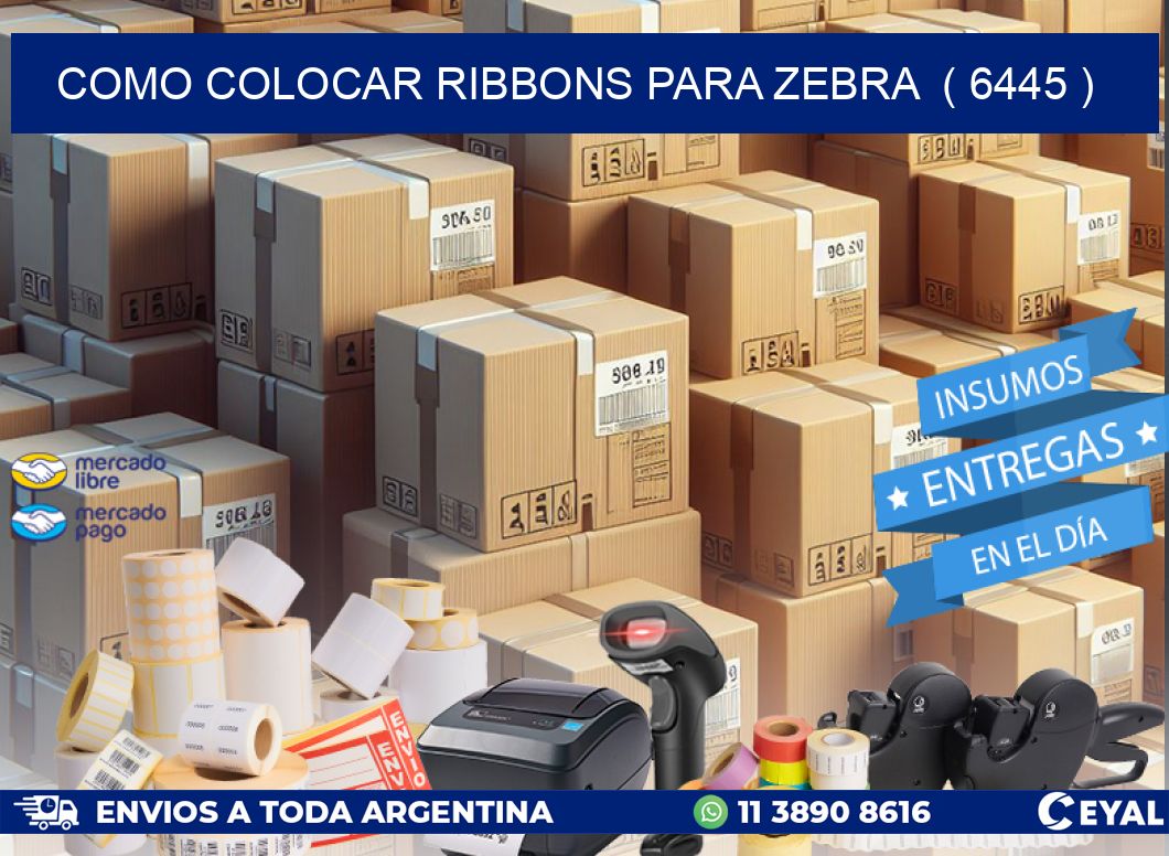 COMO COLOCAR RIBBONS PARA ZEBRA  ( 6445 )