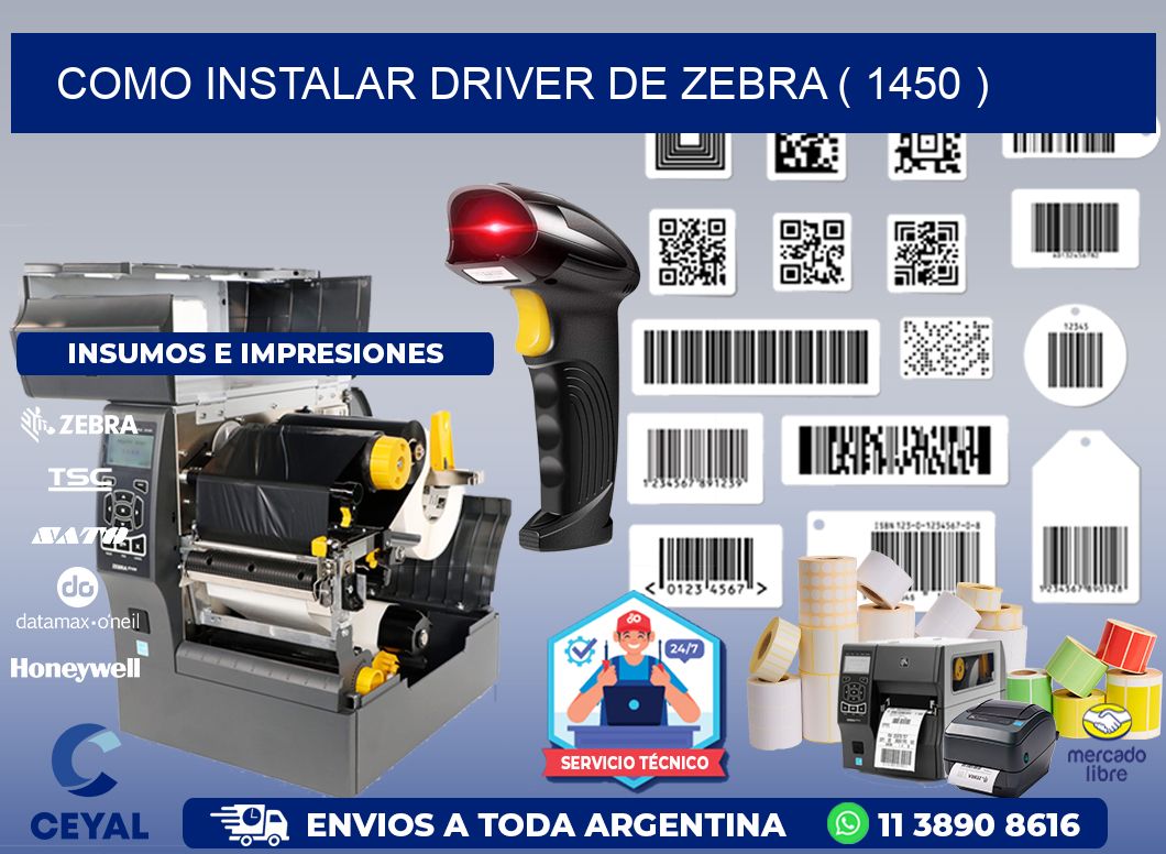 COMO INSTALAR DRIVER DE ZEBRA ( 1450 )