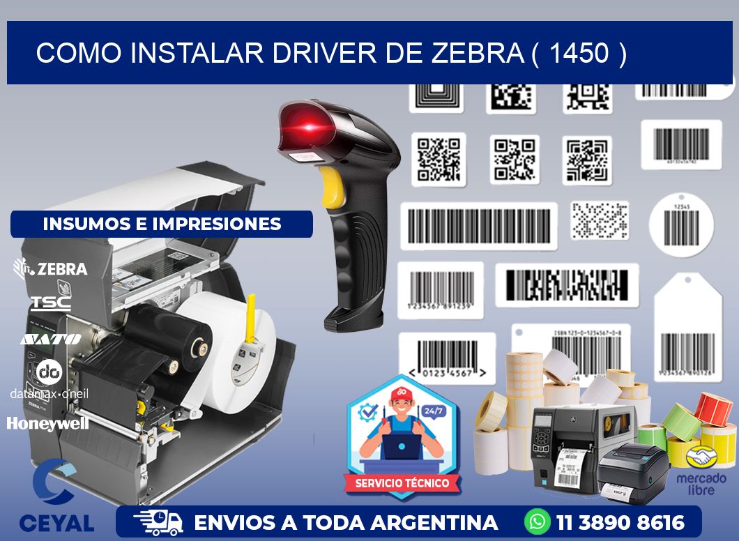 COMO INSTALAR DRIVER DE ZEBRA ( 1450 )