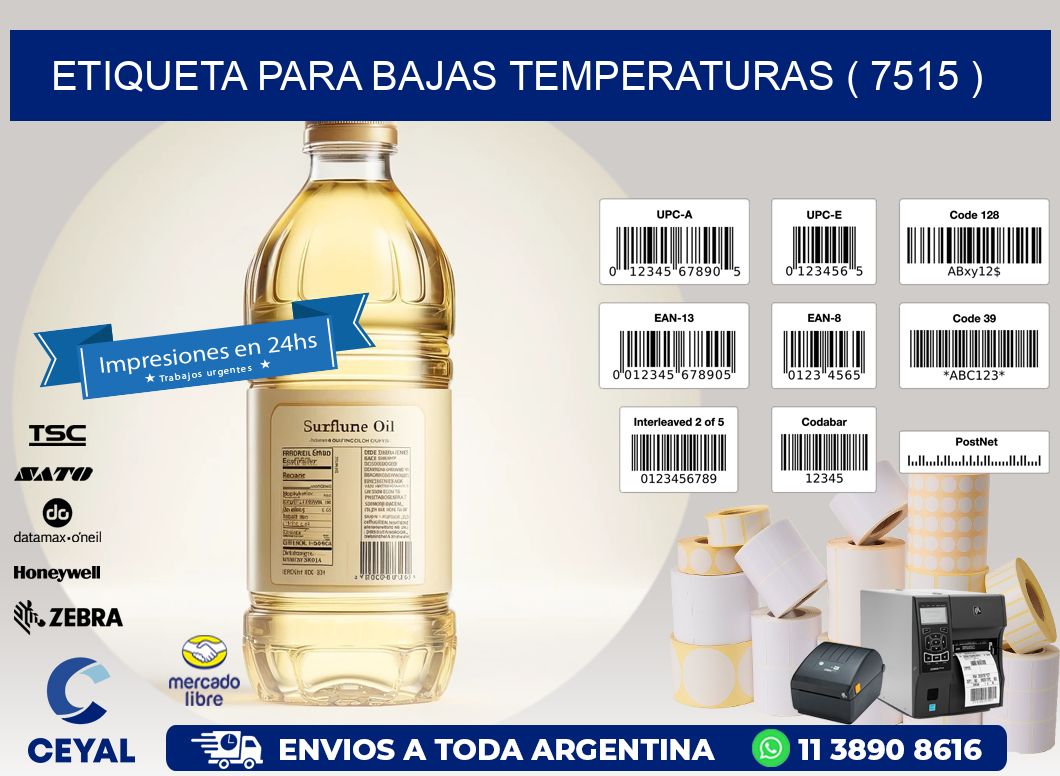 ETIQUETA PARA BAJAS TEMPERATURAS ( 7515 )