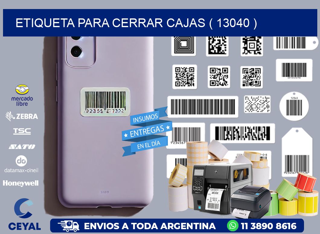 ETIQUETA PARA CERRAR CAJAS ( 13040 )