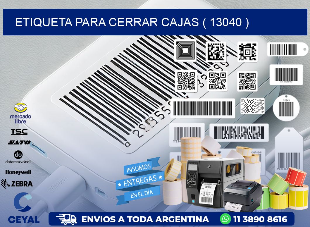 ETIQUETA PARA CERRAR CAJAS ( 13040 )