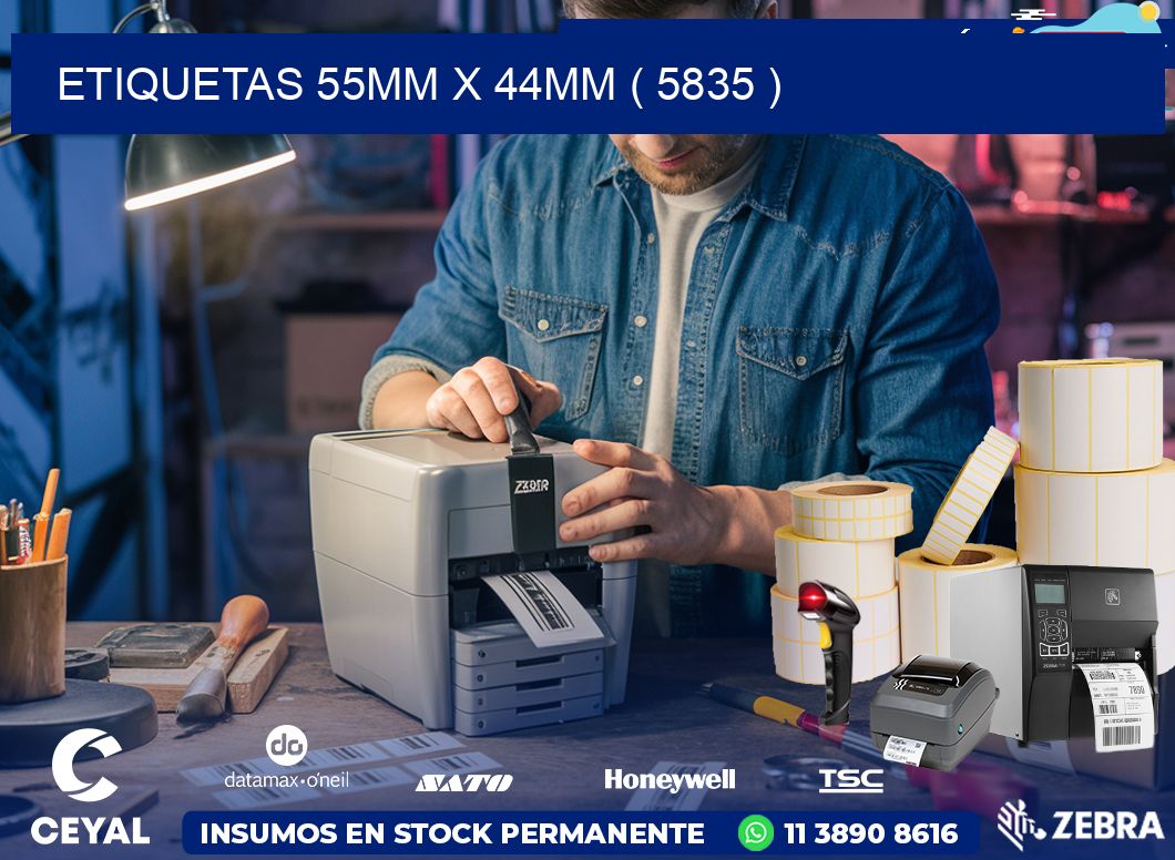 ETIQUETAS 55MM X 44MM ( 5835 )