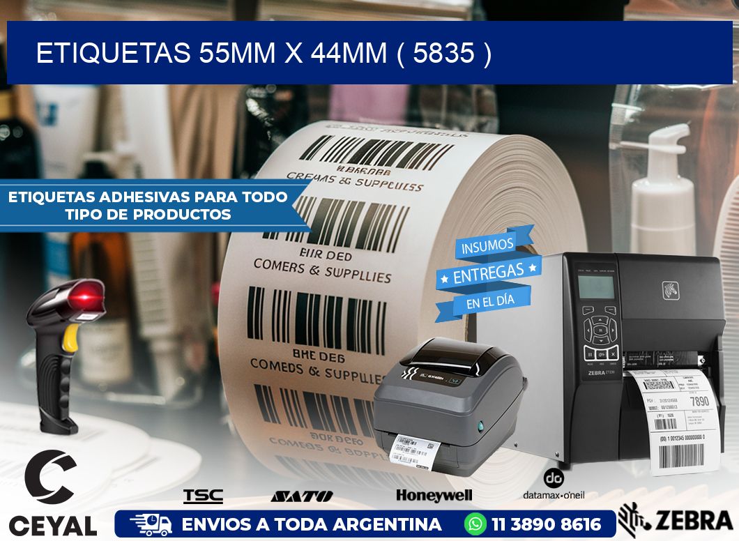 ETIQUETAS 55MM X 44MM ( 5835 )