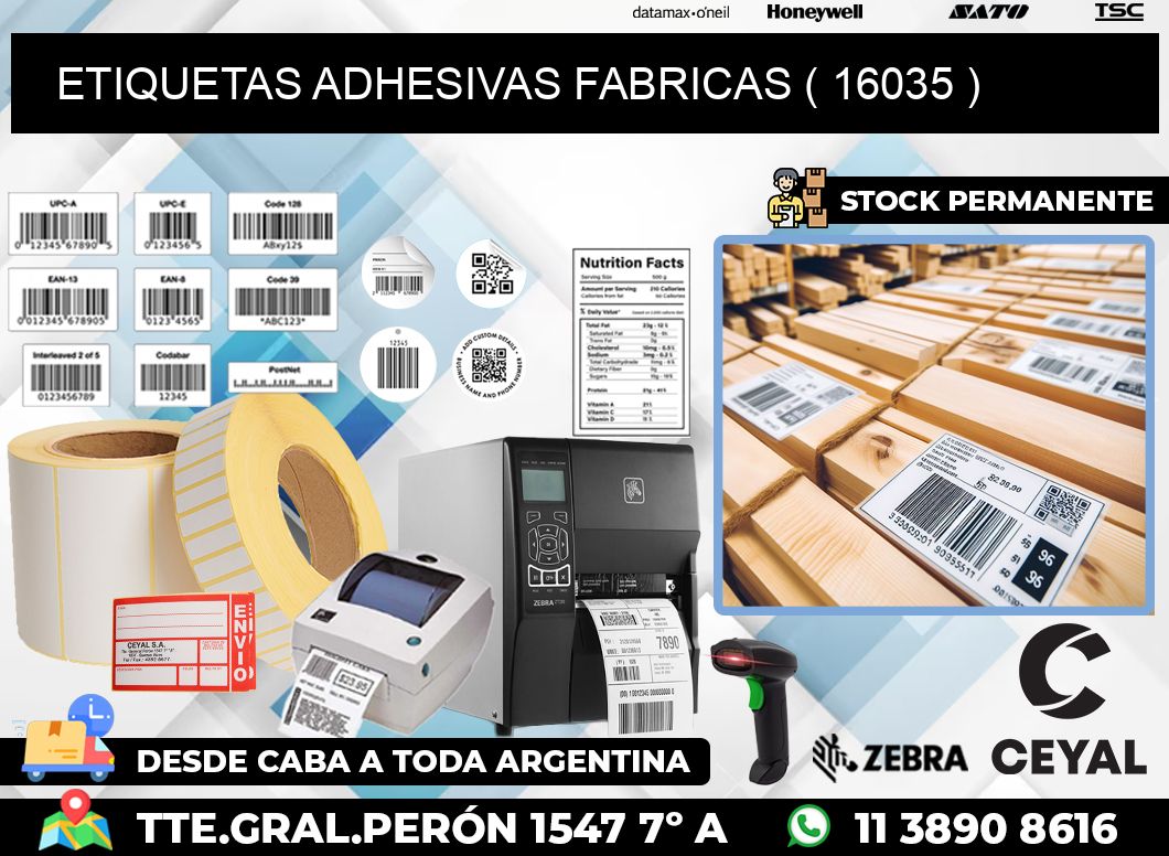 ETIQUETAS ADHESIVAS FABRICAS ( 16035 )