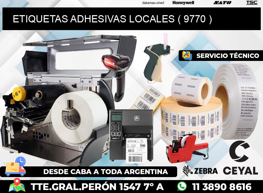 ETIQUETAS ADHESIVAS LOCALES ( 9770 )