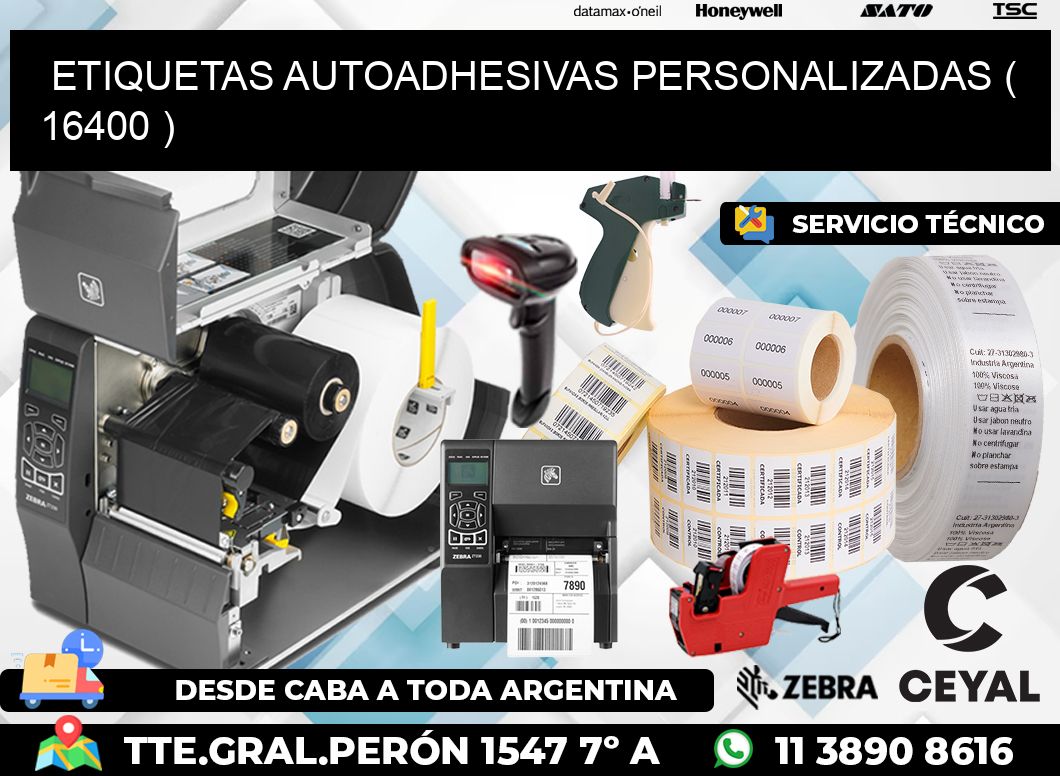 ETIQUETAS AUTOADHESIVAS PERSONALIZADAS ( 16400 )