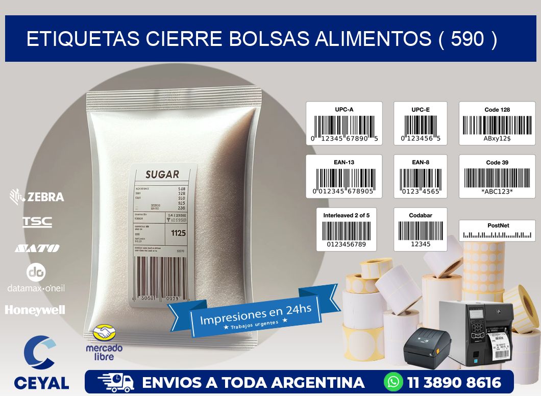 ETIQUETAS CIERRE BOLSAS ALIMENTOS ( 590 )