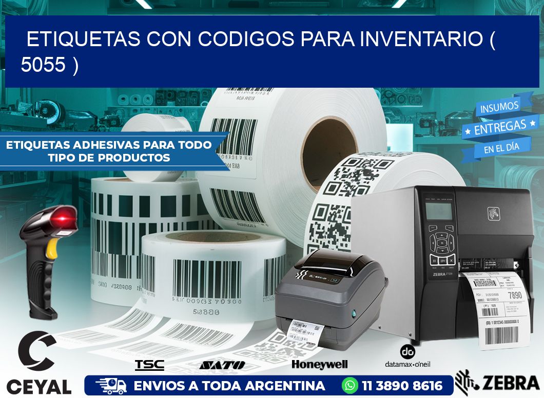 ETIQUETAS CON CODIGOS PARA INVENTARIO ( 5055 )