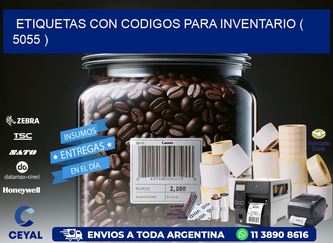 ETIQUETAS CON CODIGOS PARA INVENTARIO ( 5055 )