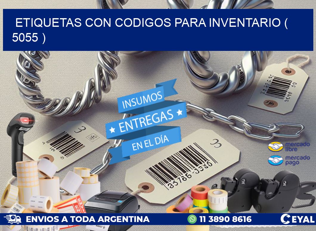 ETIQUETAS CON CODIGOS PARA INVENTARIO ( 5055 )