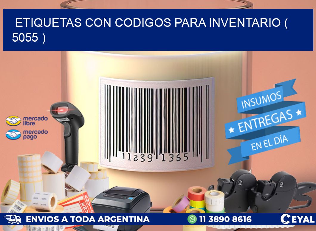 ETIQUETAS CON CODIGOS PARA INVENTARIO ( 5055 )