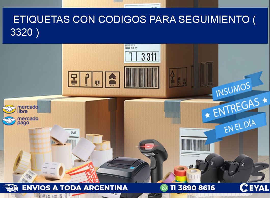 ETIQUETAS CON CODIGOS PARA SEGUIMIENTO ( 3320 )