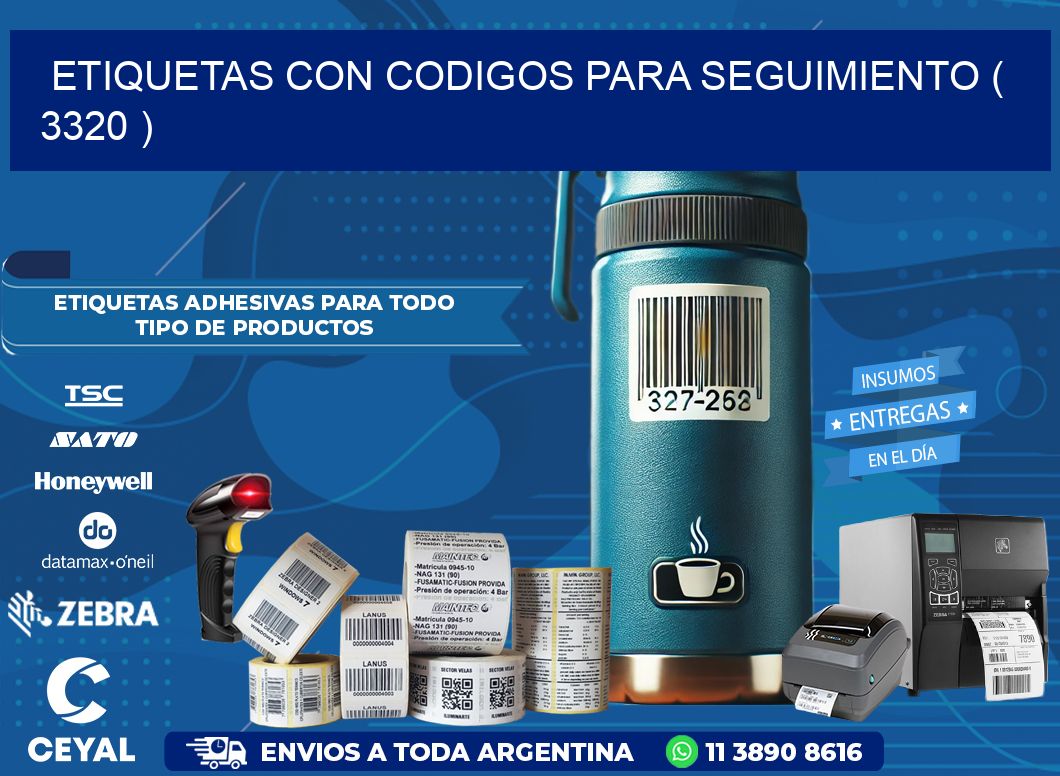 ETIQUETAS CON CODIGOS PARA SEGUIMIENTO ( 3320 )
