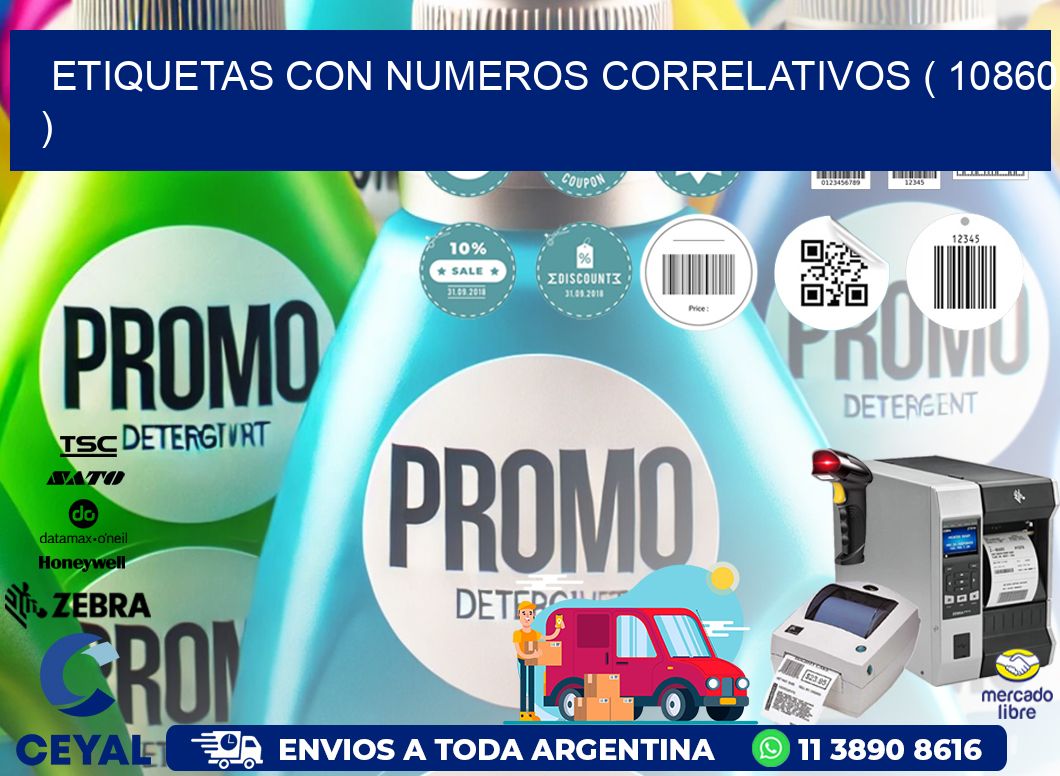 ETIQUETAS CON NUMEROS CORRELATIVOS ( 10860 )