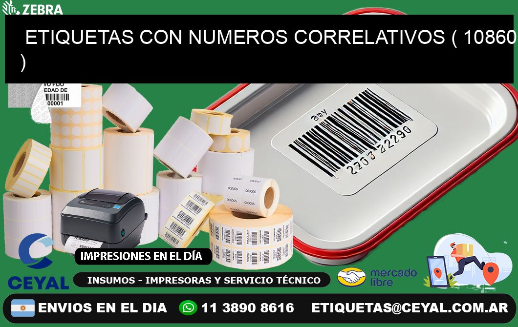 ETIQUETAS CON NUMEROS CORRELATIVOS ( 10860 )
