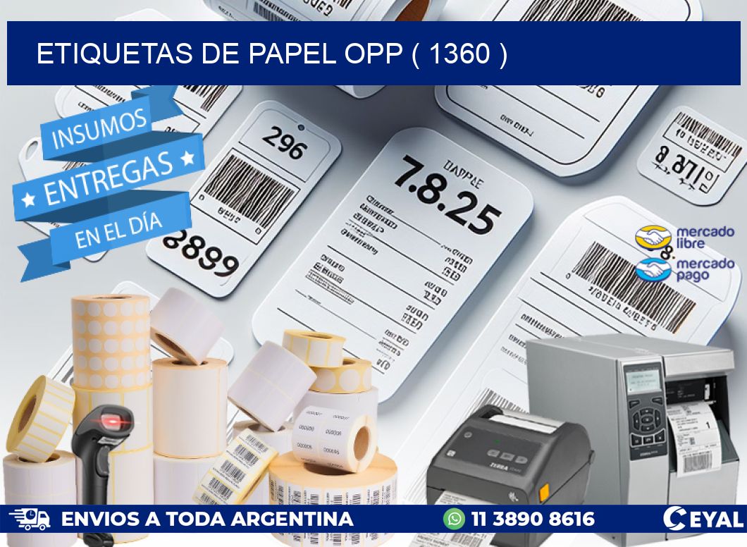 ETIQUETAS DE PAPEL OPP ( 1360 )