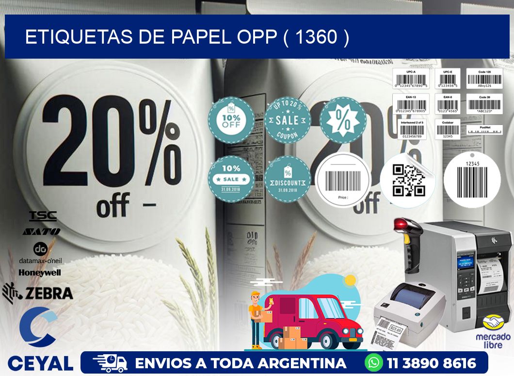 ETIQUETAS DE PAPEL OPP ( 1360 )