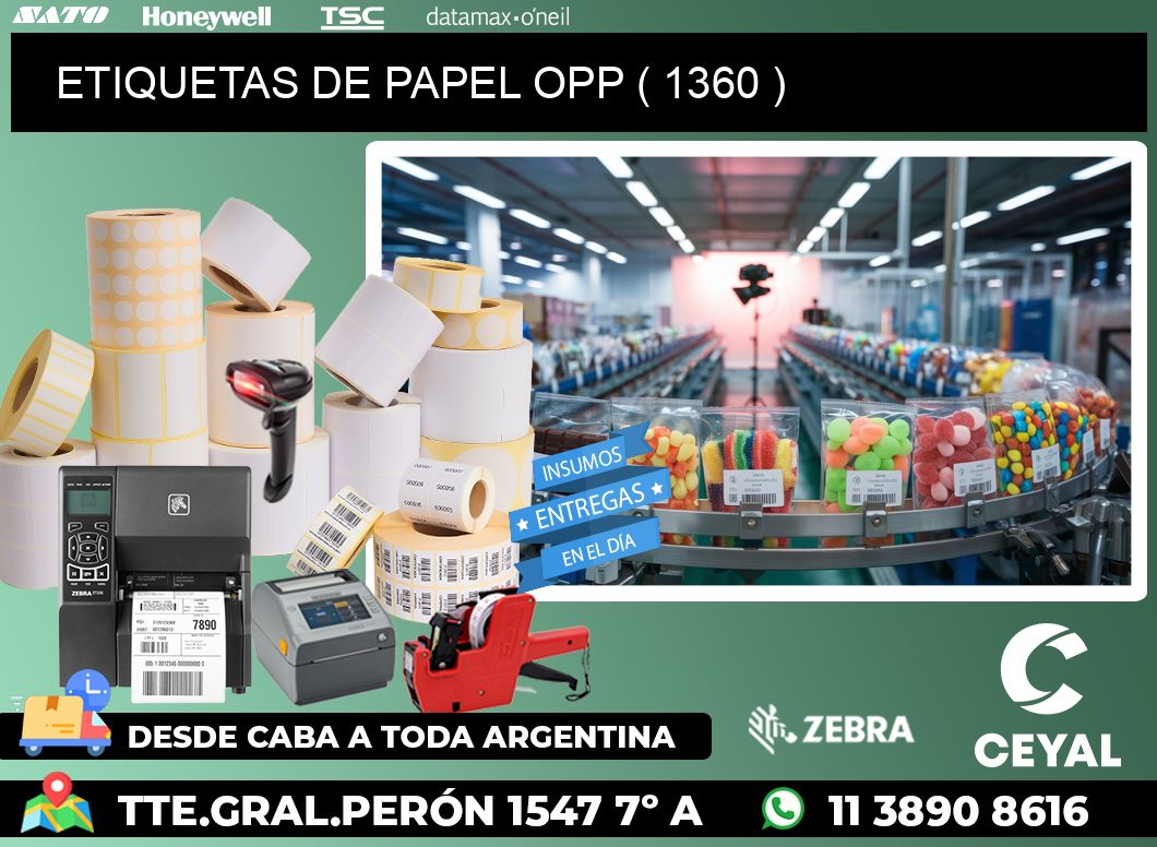 ETIQUETAS DE PAPEL OPP ( 1360 )